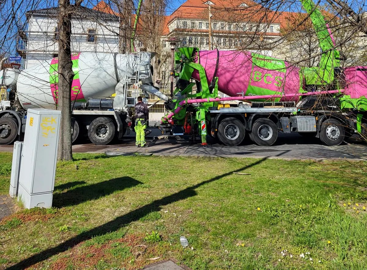 Betonage am historischen Gebäude