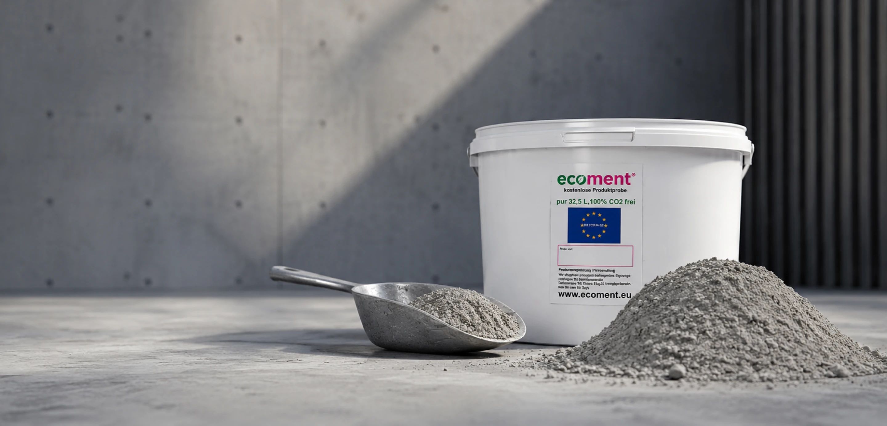 Produkteimer mit ecoment Bindemittel