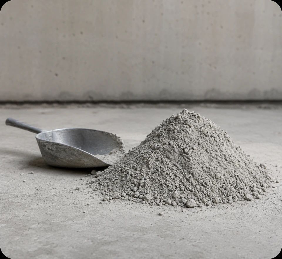 ecoment Bindemittel und CO₂-reduzierter Zement für mineralische Baustoffanwendungen.