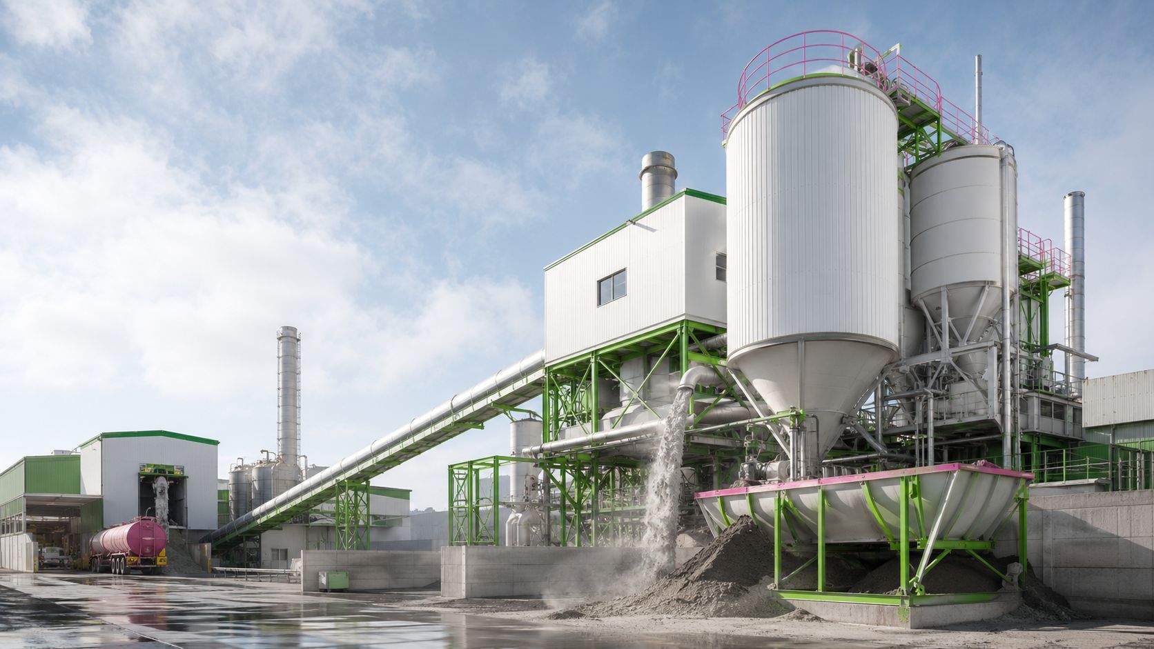 ecoment Technologie – aus industriellen Reststoffen entwickelte, CO₂-reduzierte Bindemittel.