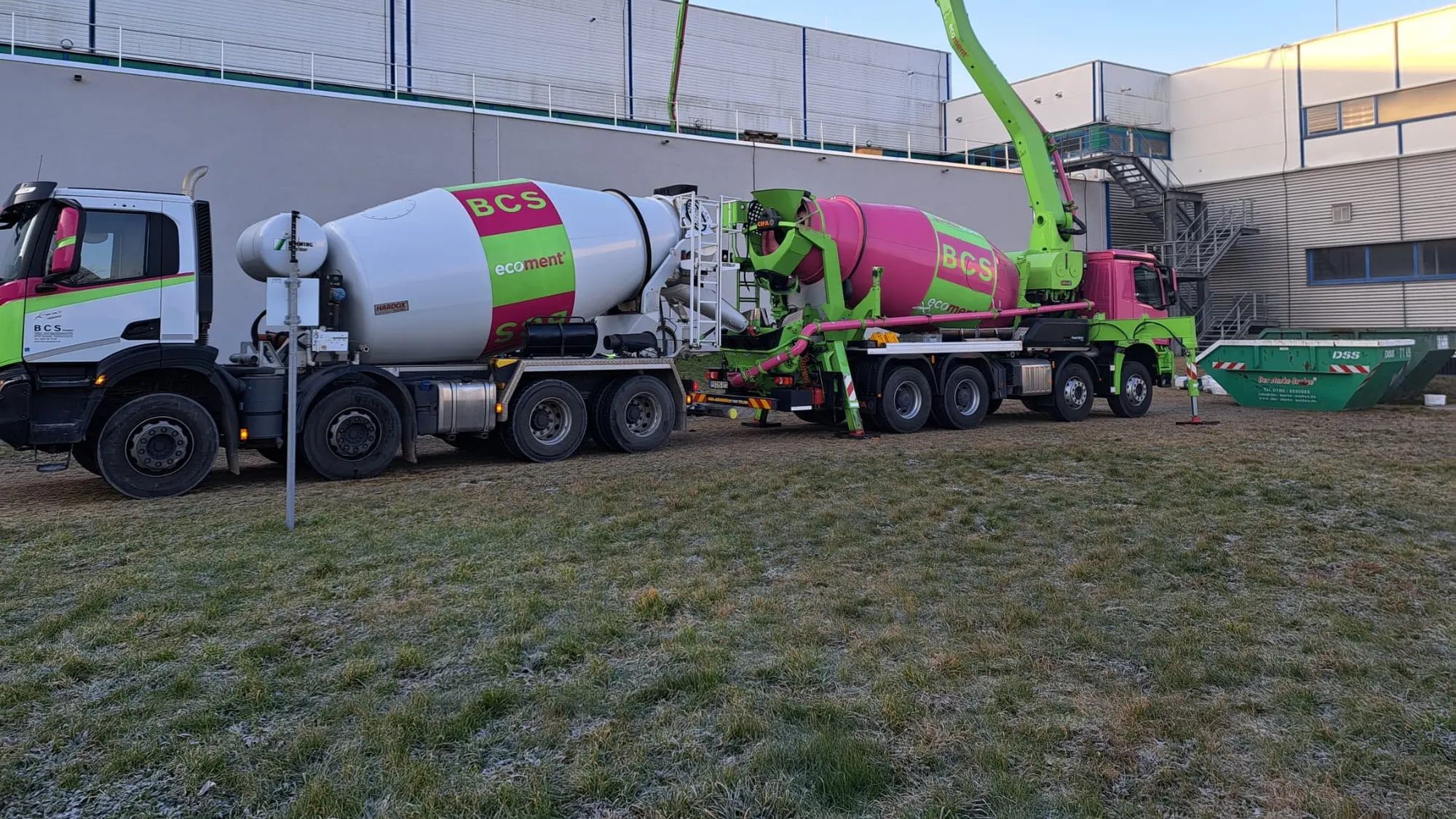 Industriehalle – Betonage bei Frost